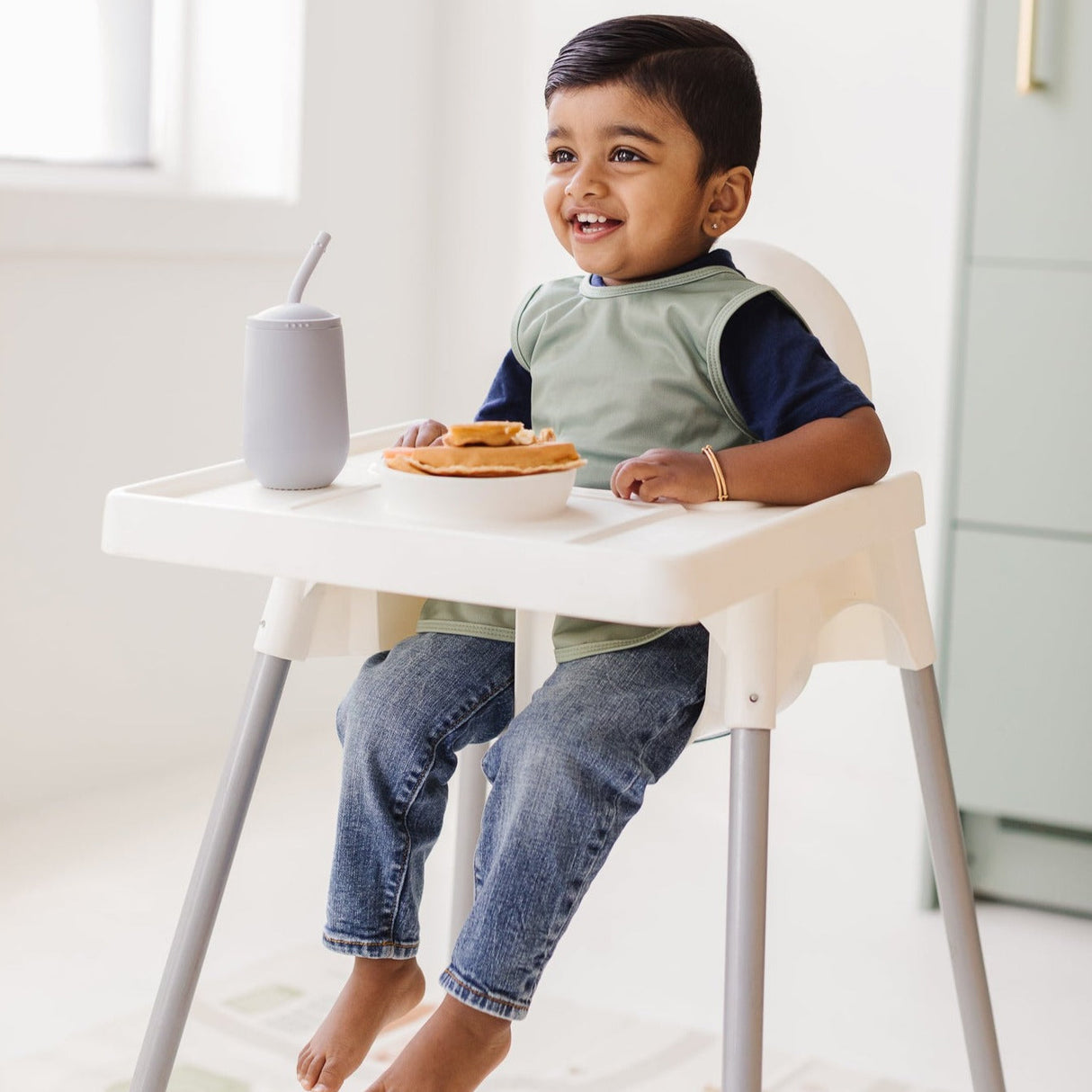 Solid Sage Minimalist Bapron from BapronBaby