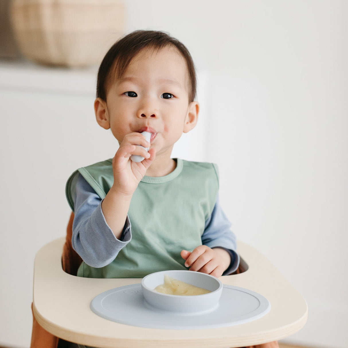 Solid Sage Minimalist Bapron from BapronBaby
