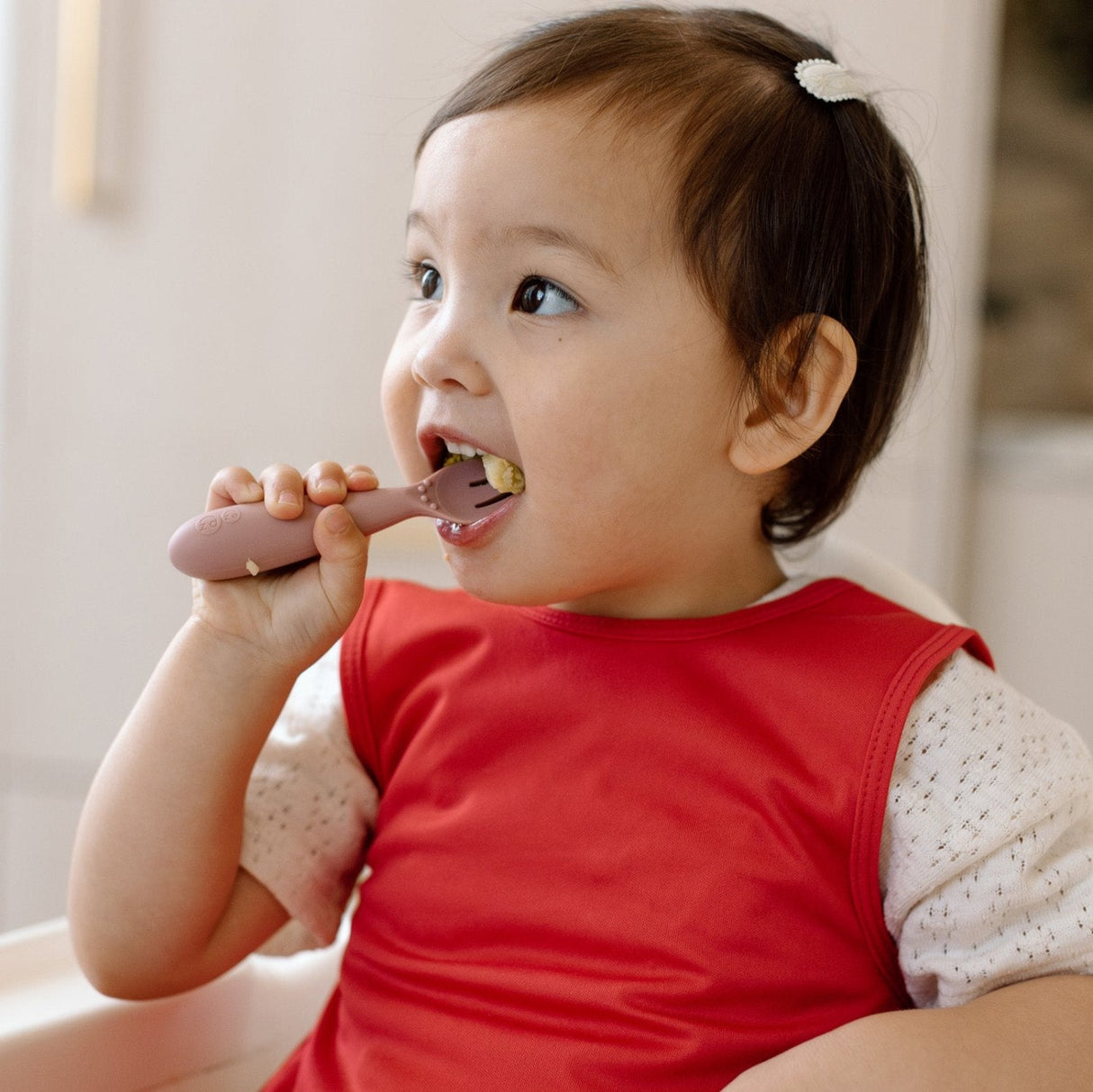 Solid Candy Apple Red Minimalist Bapron from BapronBaby