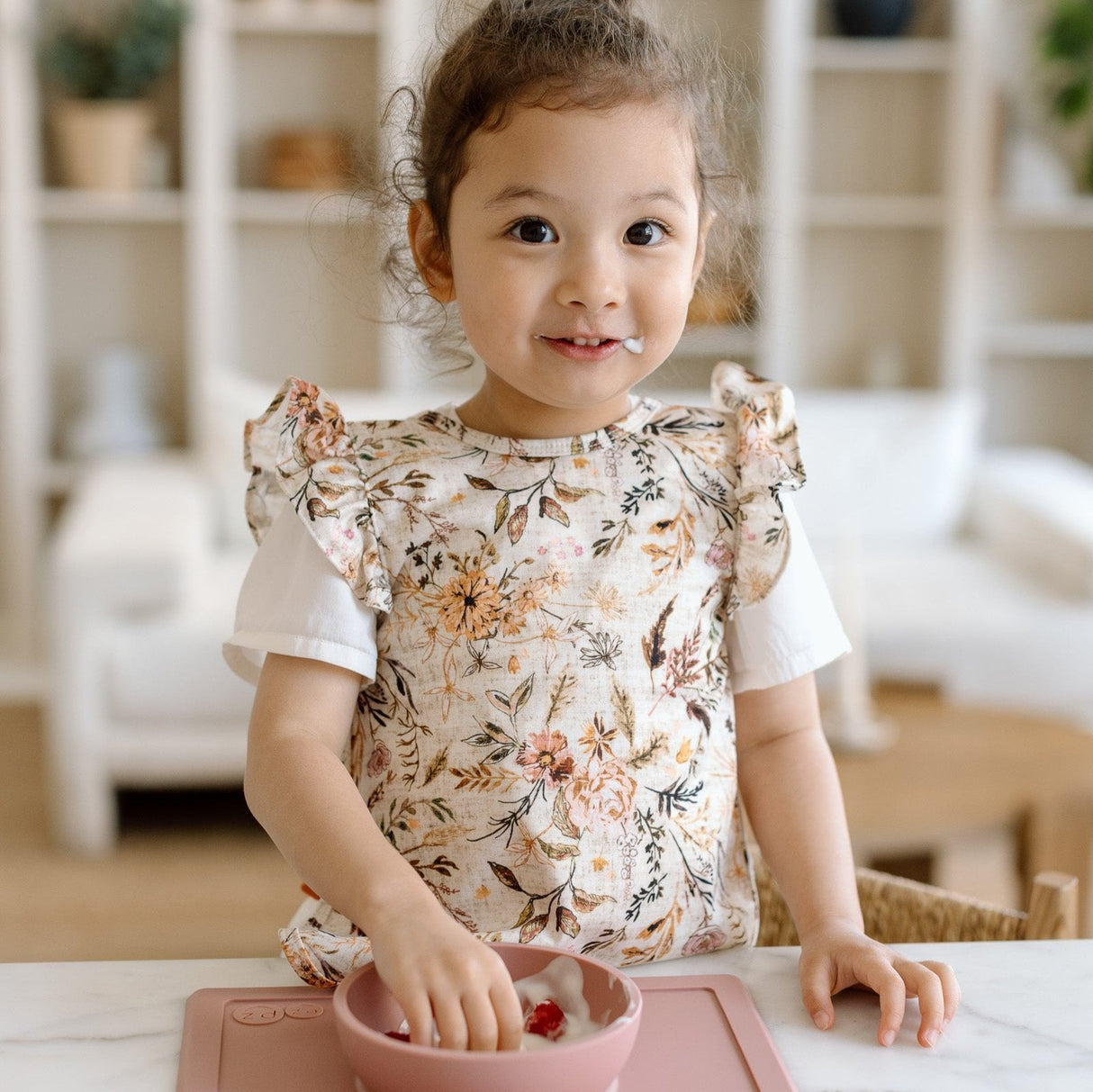 Delilah Floral Flutter Bapron from BapronBaby