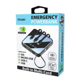 Portable Charger 3600 mAh 3in1 cables- Pack of 12 power banks from Mila Lifestyle Accessories