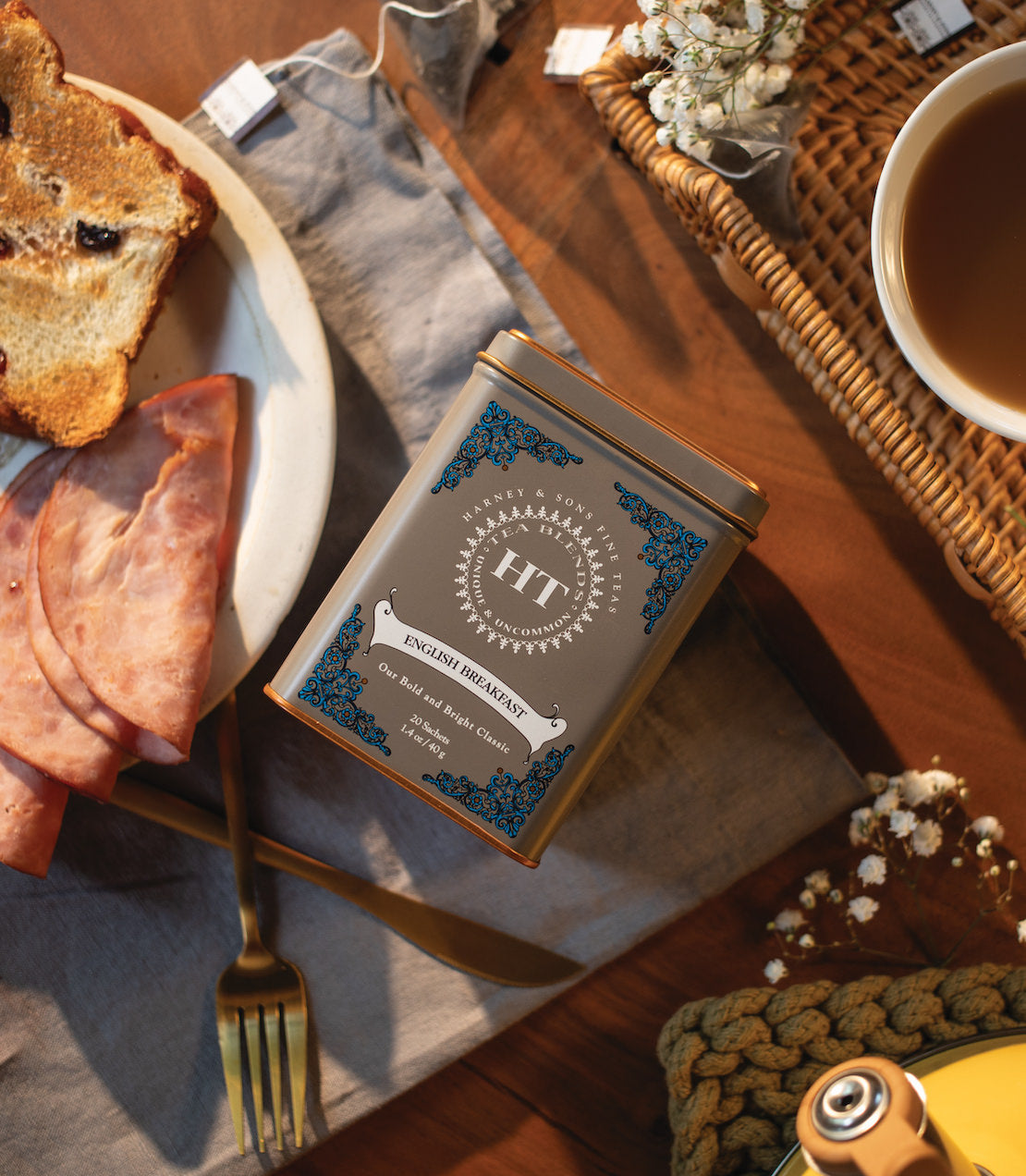 English Breakfast, HT Tin of 20 Sachets from Harney & Sons Fine Teas
