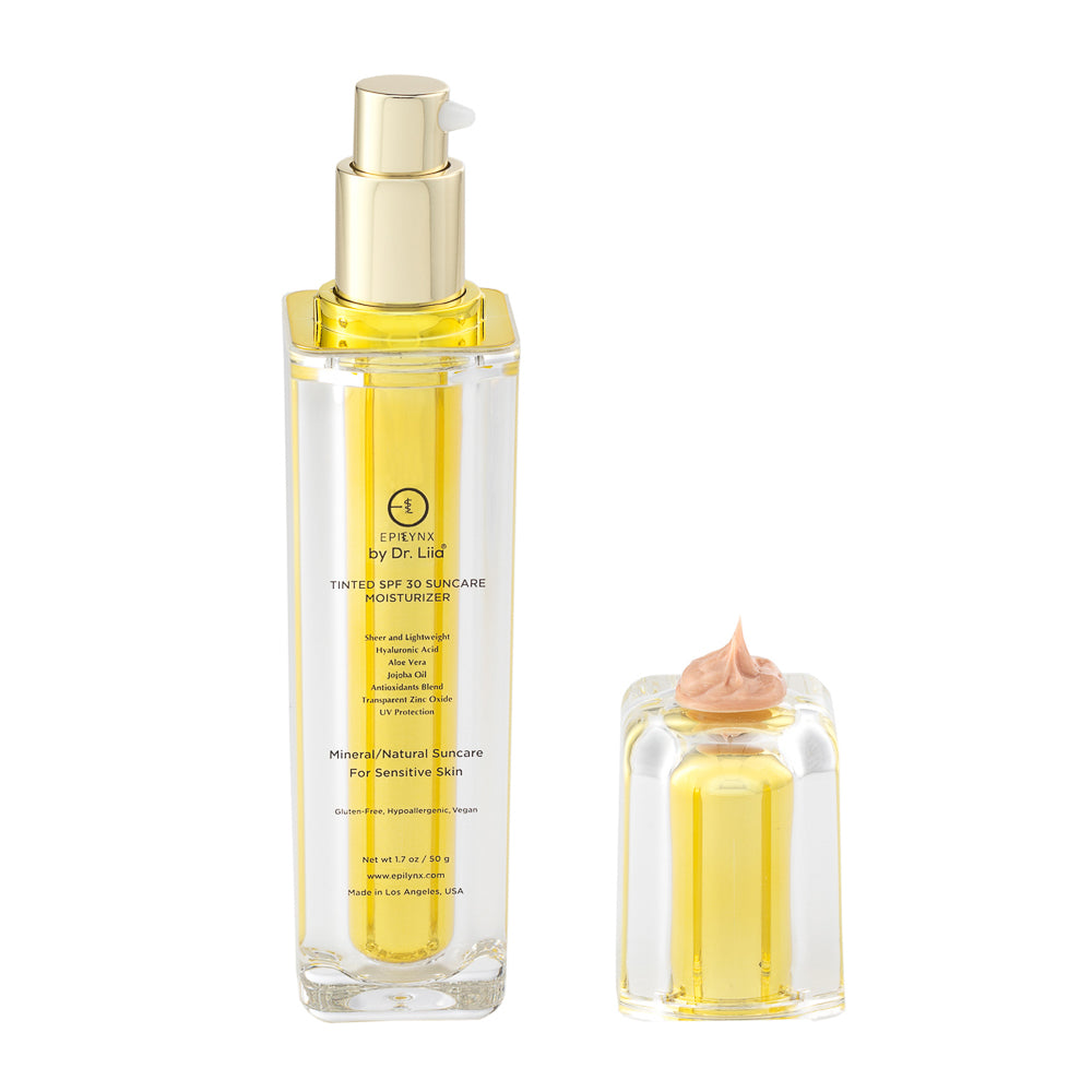 Tinted, Dewy Moisturizer for Sensitive Skin & Suncare with SPF 30 from Epilynx Skincare and Cosmetics