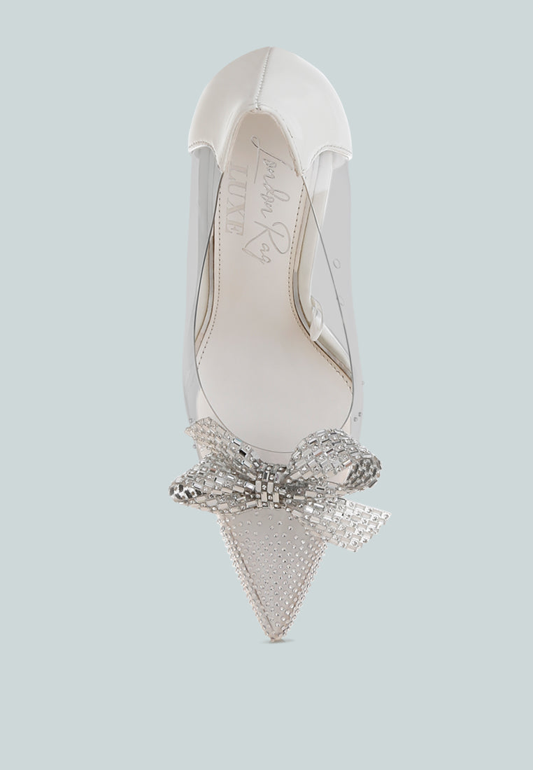 Erika Rhinestones Embellished Clear Pump  from London Rag International