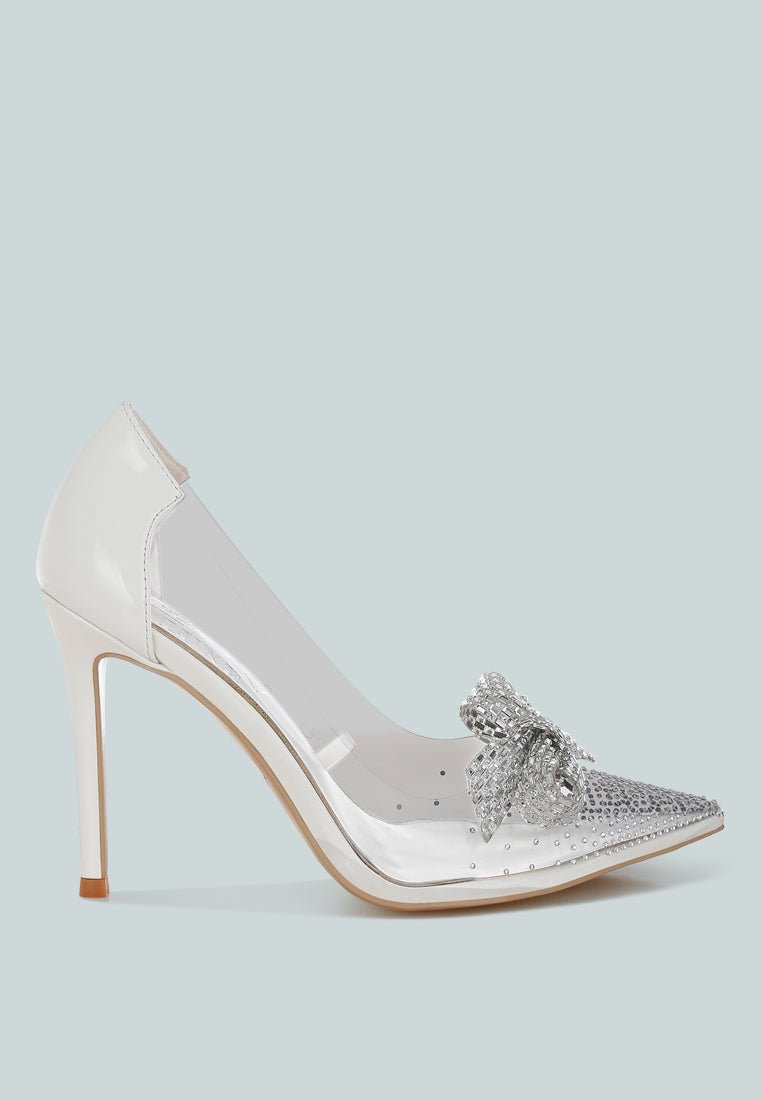 Erika Rhinestones Embellished Clear Pump  from London Rag International