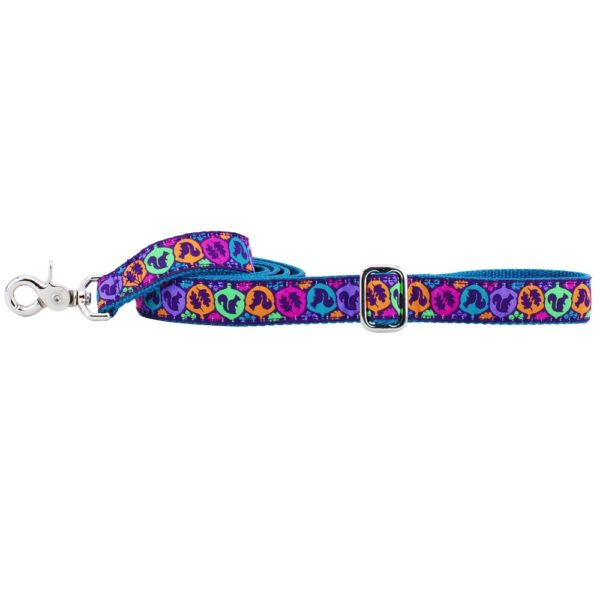1″ Squirrel Ribbon Dog Leash from 2 Hounds Design