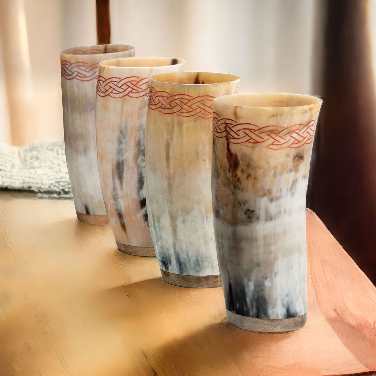 Horn Cups Set (4) from Norse Tradesman