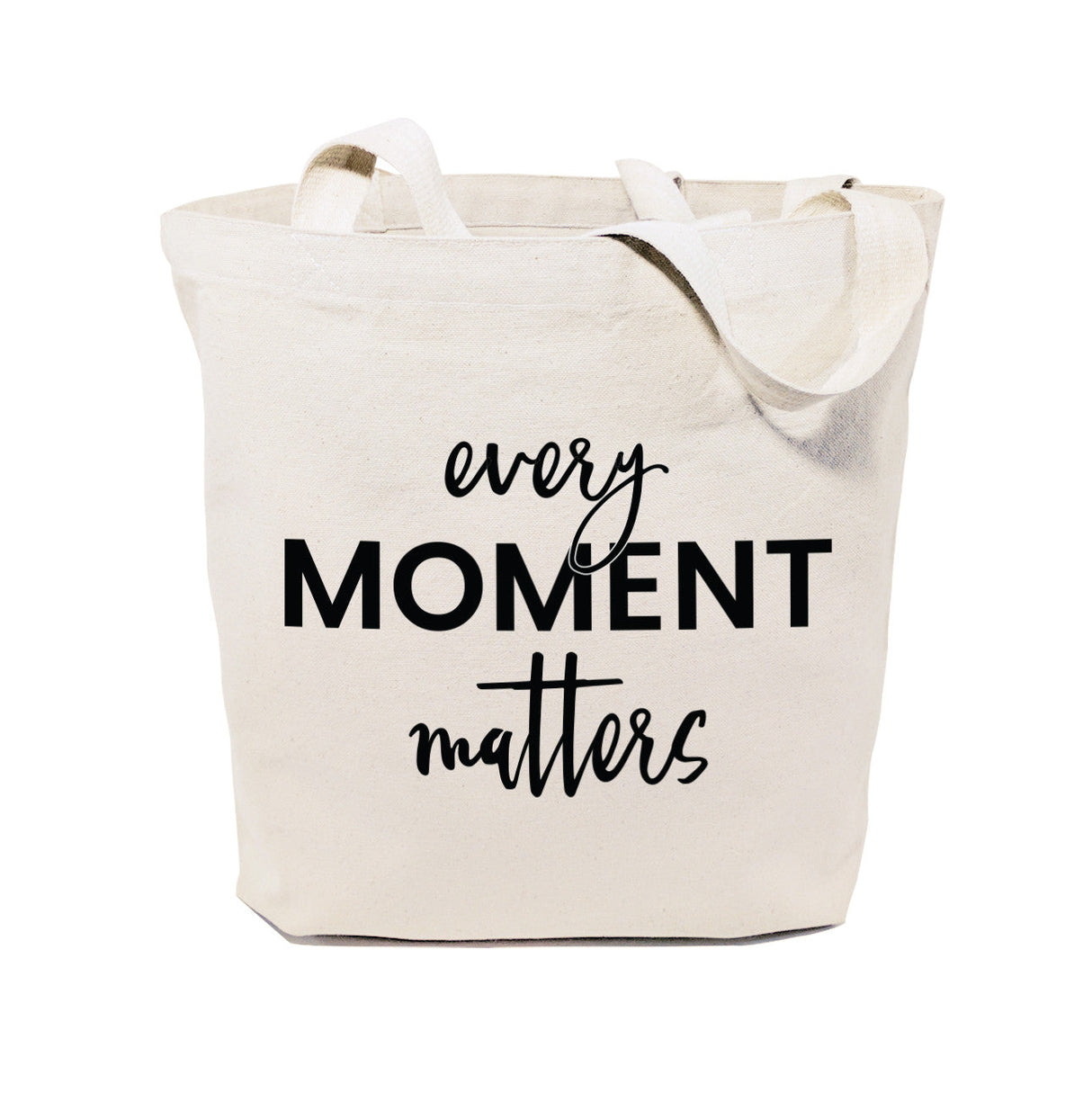 Every Moment Matters Cotton Canvas Tote Bag from The Cotton & Canvas Co.