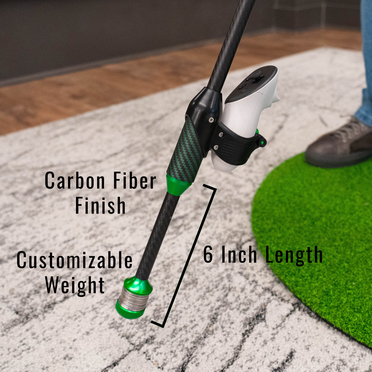 DriVR Elite -  Adjustable VR Weighted Golf Club Handle Accessory - Compatible with Quest 2, 3/3s, and Pro from DeadEyeVR
