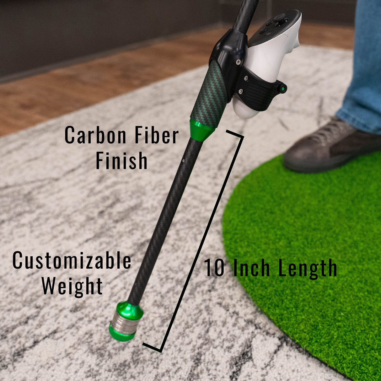 DriVR Elite -  Adjustable VR Weighted Golf Club Handle Accessory - Compatible with Quest 2, 3/3s, and Pro from DeadEyeVR