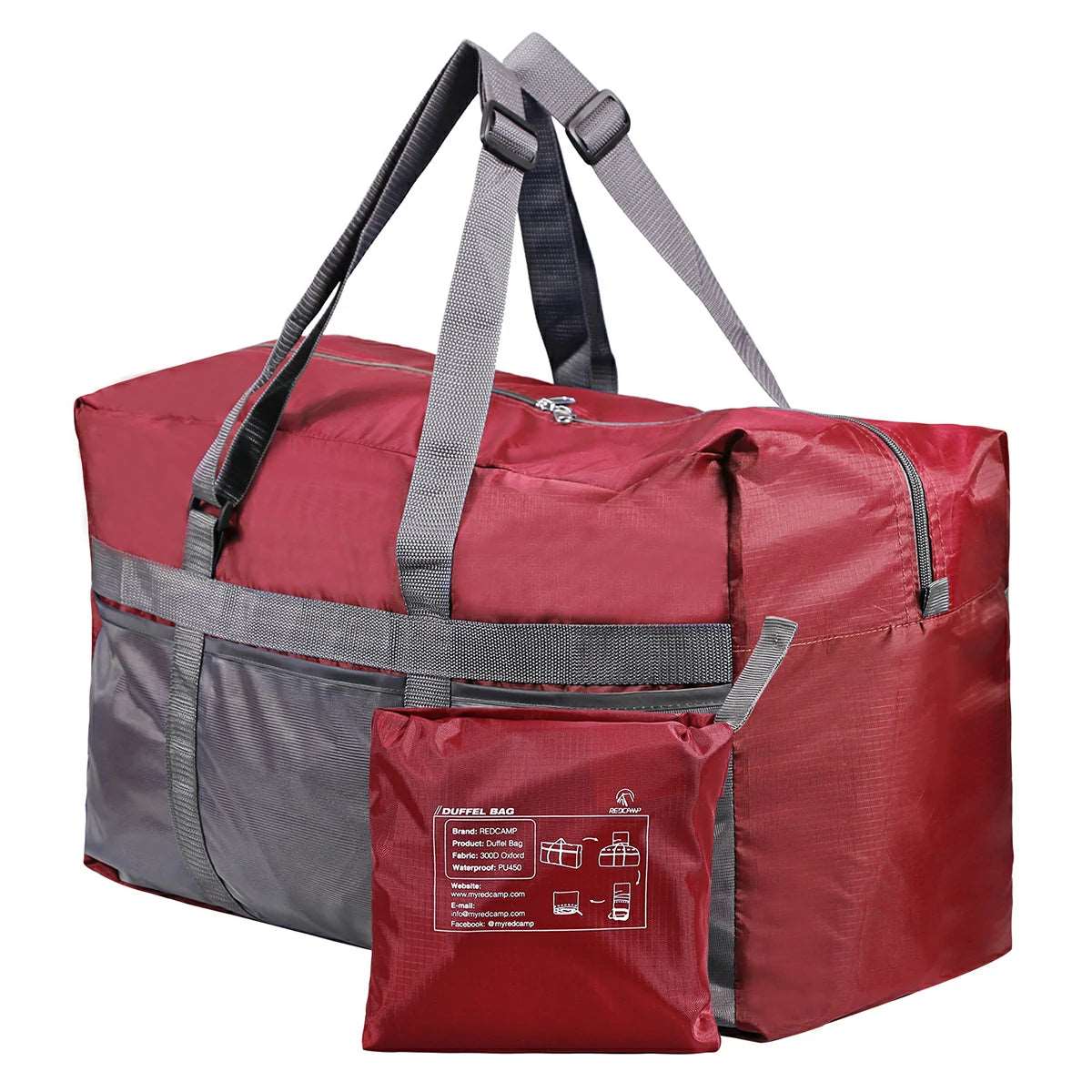 Large Foldable Travel Bag Lightweight Sports Bag 60/75/96L/100L From Redcamp