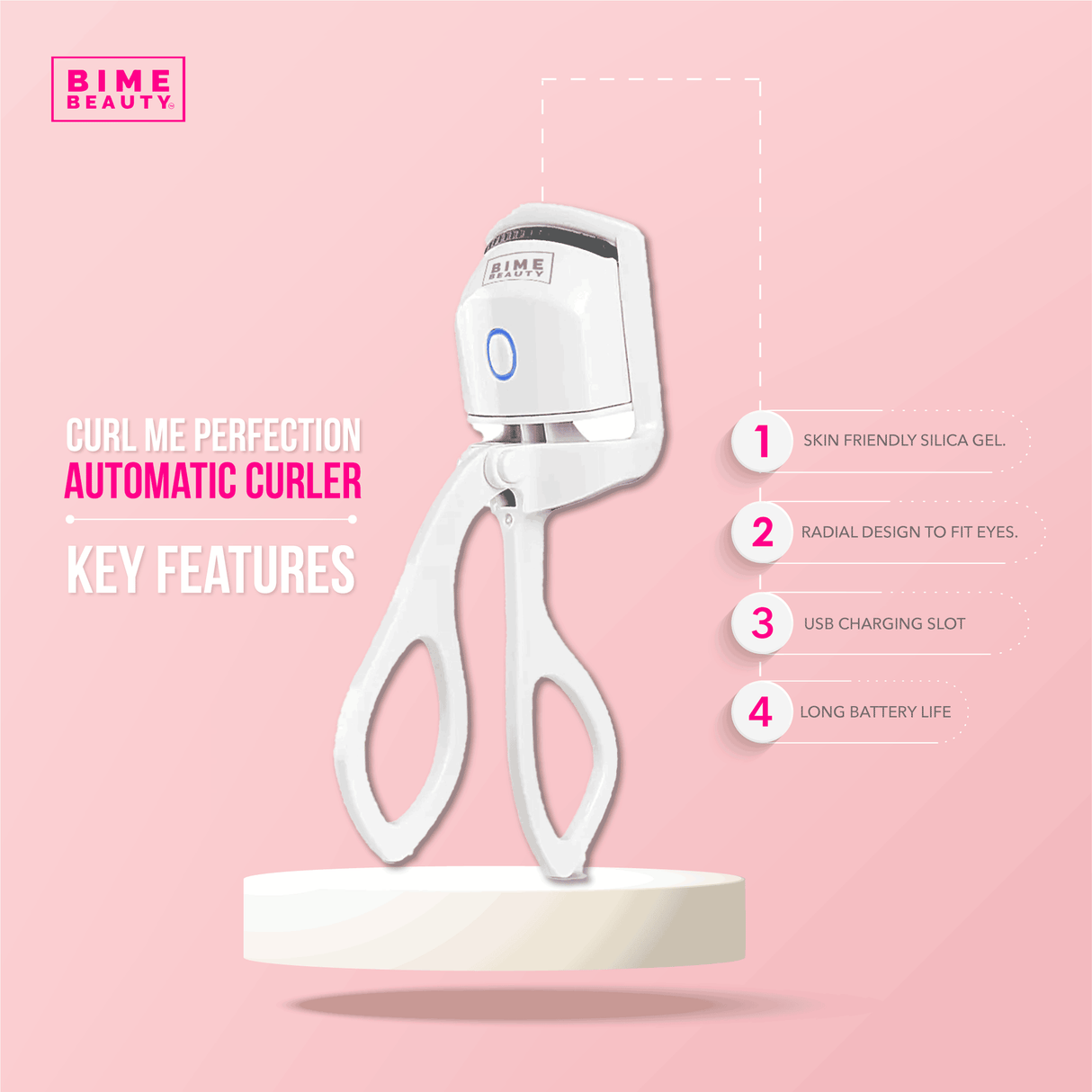 Electric Hot Heated Eyelash Curler From BimeBeauty