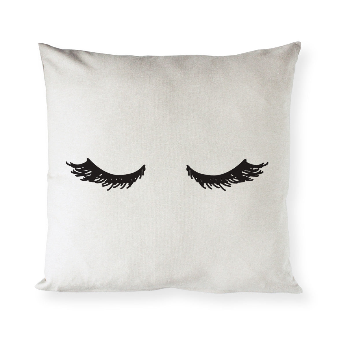 Mascara Closed Eyelashes Pillow Cover from The Cotton & Canvas Co.