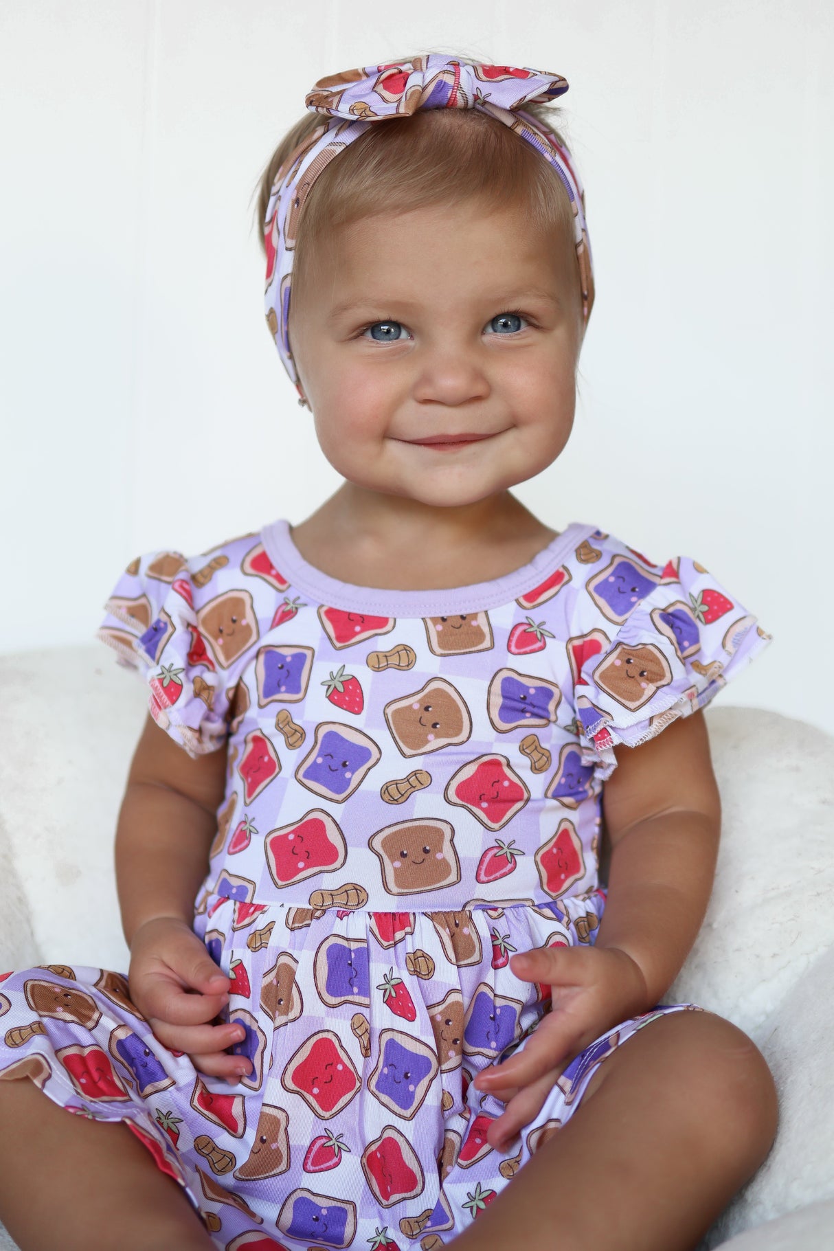 EXCLUSIVE PEANUT BUTTER JELLY TIME DREAM CAP SLEEVE BODYSUIT DRESS from DREAM BIG LITTLE CO