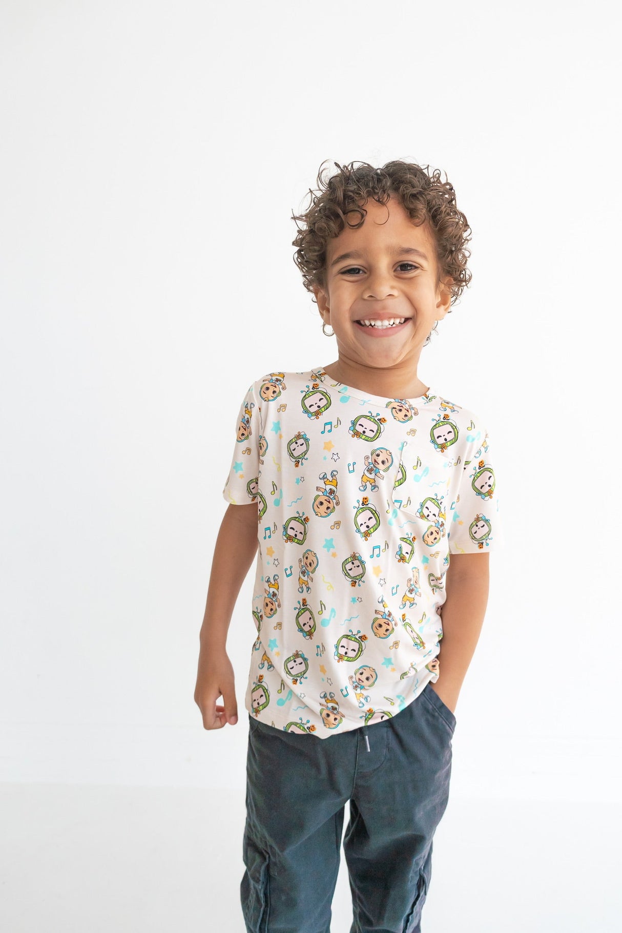 Dream Big Little Co x CoComelon JJ MUSICAL MELON DREAM POCKET TEE from DREAM BIG LITTLE CO