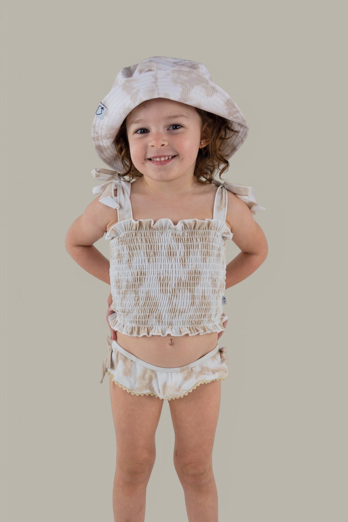 SANDY SHORES DREAM SMOCKED TWO PIECE SWIM SUIT from DREAM BIG LITTLE CO