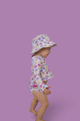 SWEET SUMMER DREAM RASH GUARD RUFFLE TWO-PIECE SWIM SUIT from DREAM BIG LITTLE CO