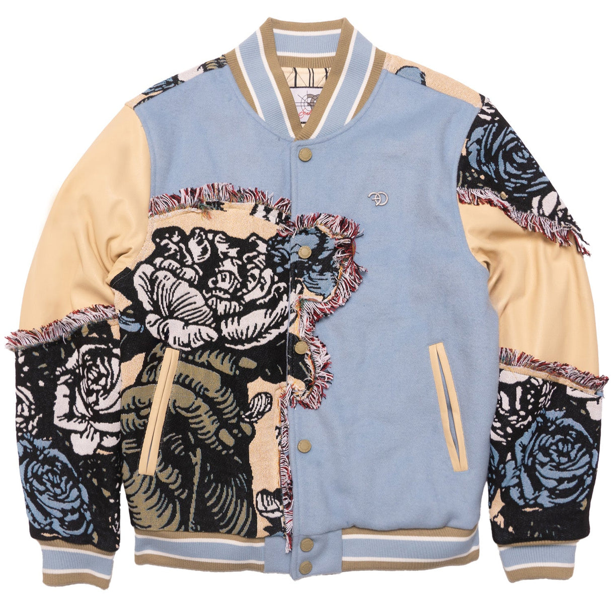 F1034 Cashay Varsity Jacket - Blue From Makobi Jeans USA