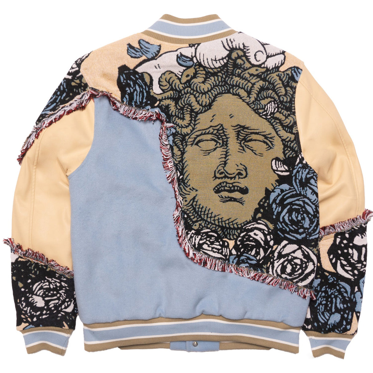 F1034 Cashay Varsity Jacket - Blue From Makobi Jeans USA