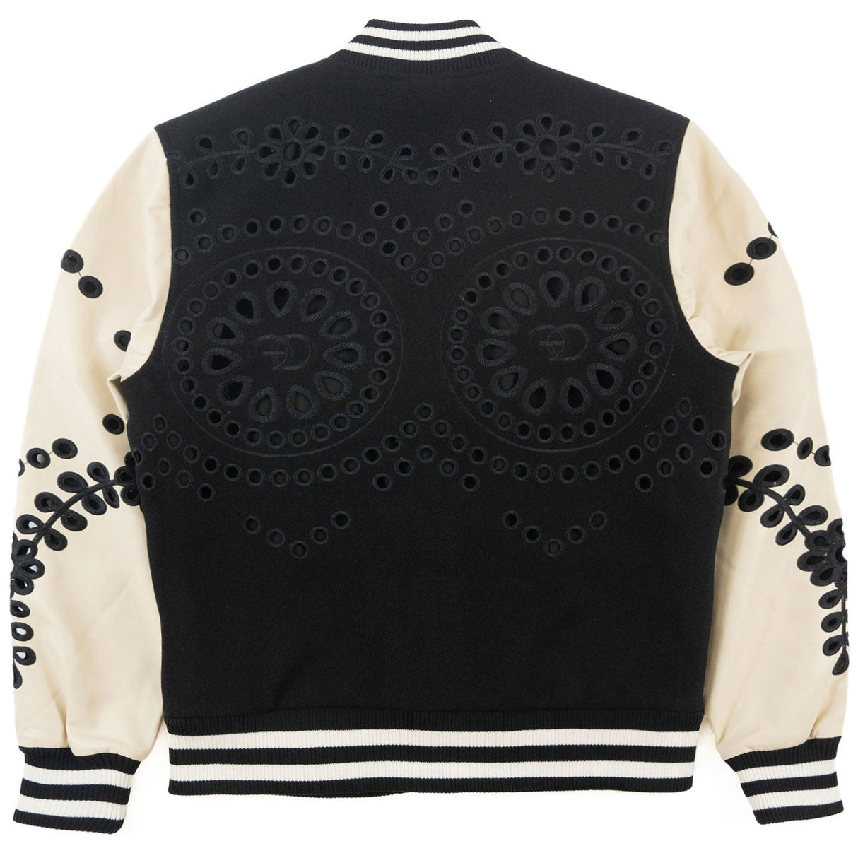 F1060 Cashay Wool Varsity Jacket - Black From Makobi Jeans USA