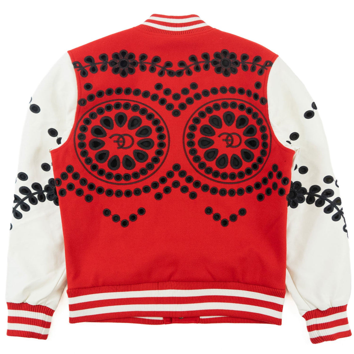 F1060 Cashay Wool Varsity Jacket - Red From Makobi Jeans USA
