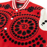 F1060 Cashay Wool Varsity Jacket - Red From Makobi Jeans USA