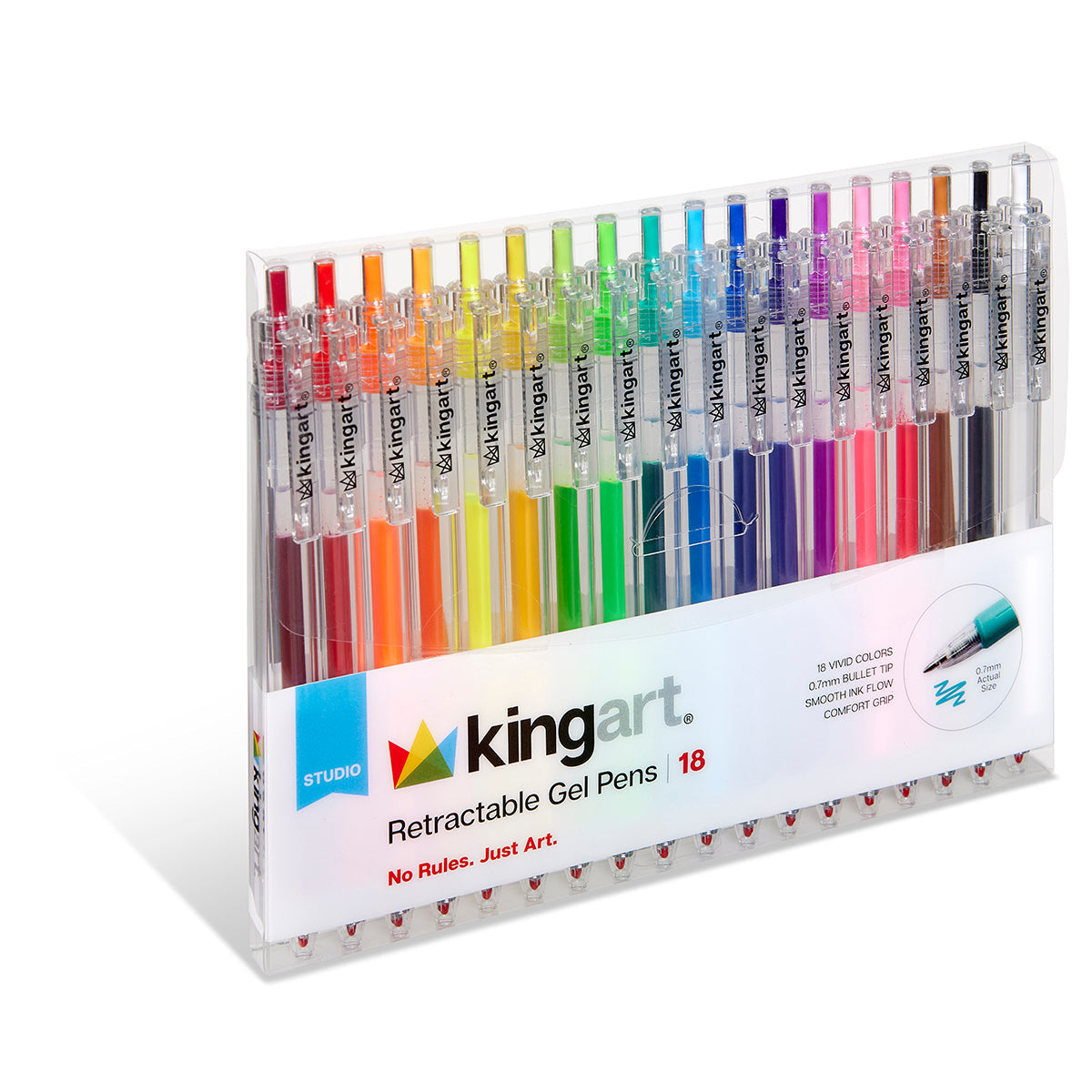 Gel Pens Retractable 18 Colors from KINGART
