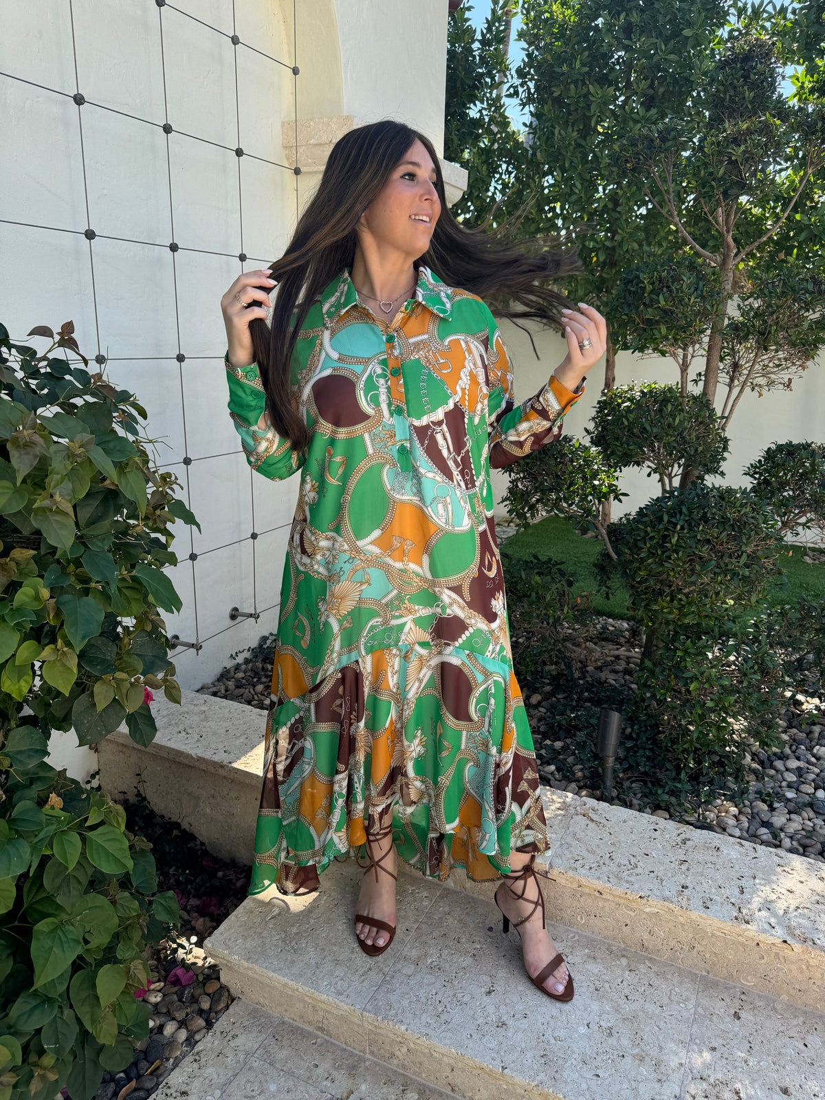 Multi Chain Dress From Drama NYC Plus