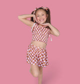 EXCLUSIVE SUNSET BEACH CHECKERS DREAM SMOCKED SKORT SET from DREAM BIG LITTLE CO
