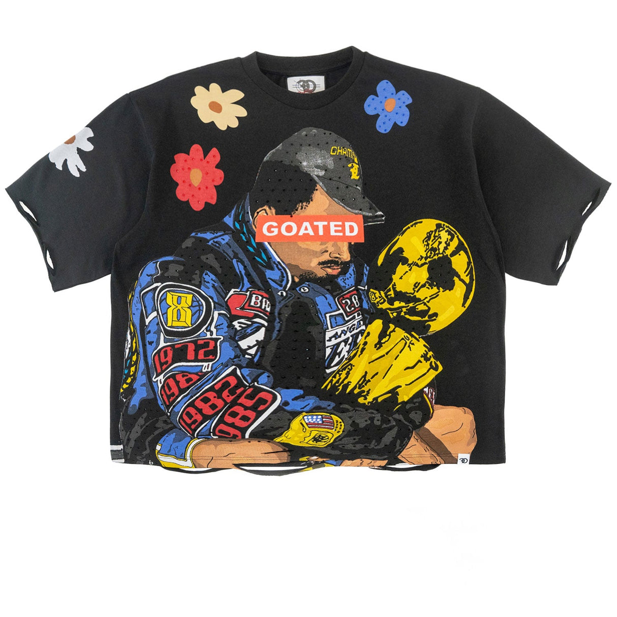F154 GOAT Crop Tee - Black From Makobi Jeans USA