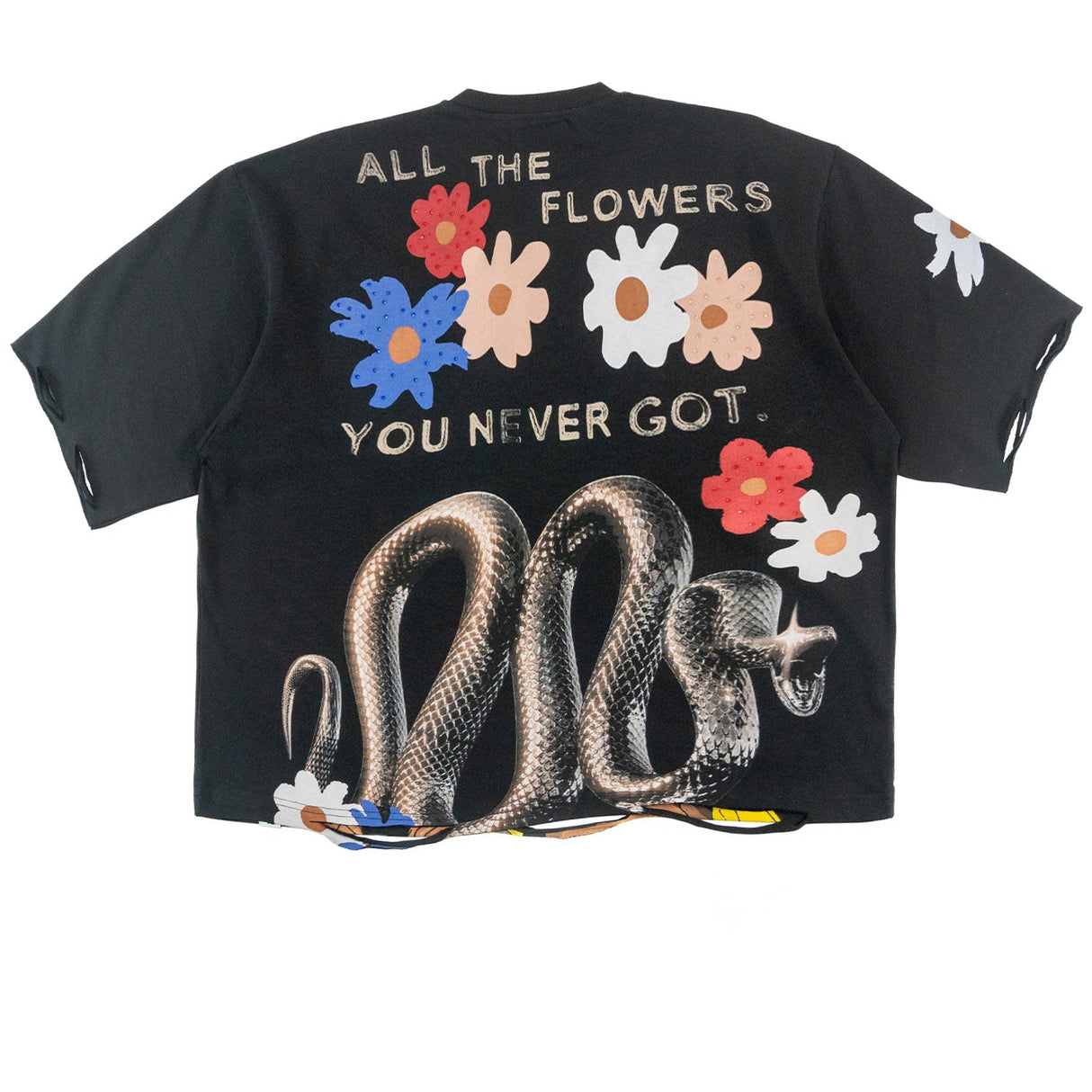 F154 GOAT Crop Tee - Black From Makobi Jeans USA
