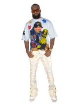 F154 GOAT Crop Tee - White From Makobi Jeans USA