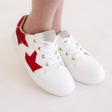 Miss Harper Sneaker in Red Glitter - Kids from Yosi Samra