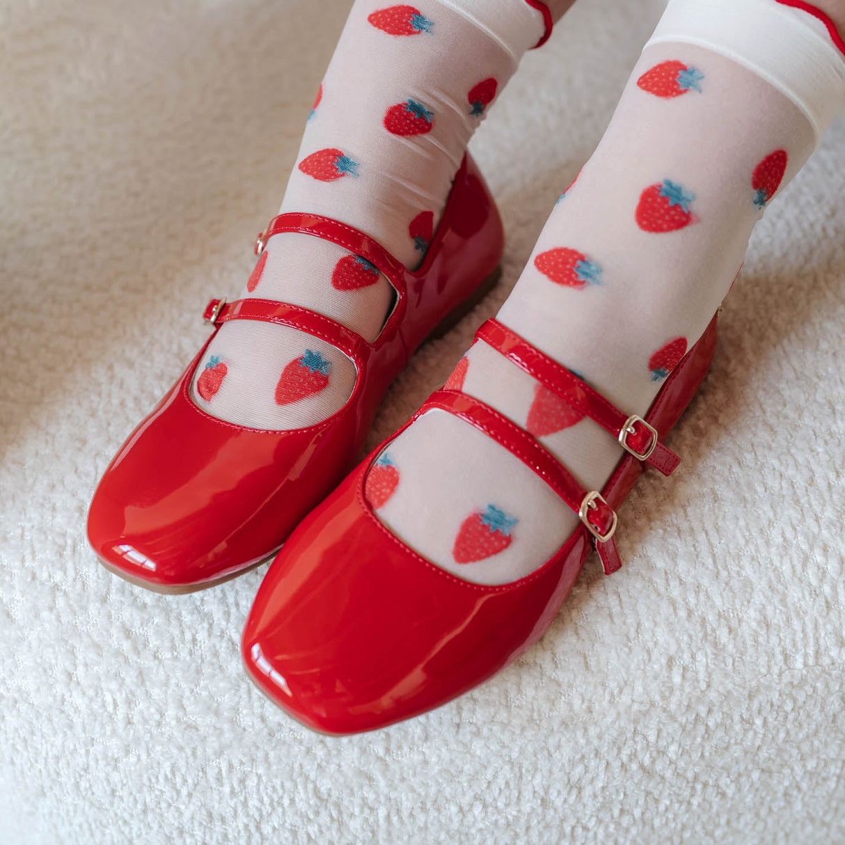 Miss Mary Flat in Red Patent - Kids from Yosi Samra