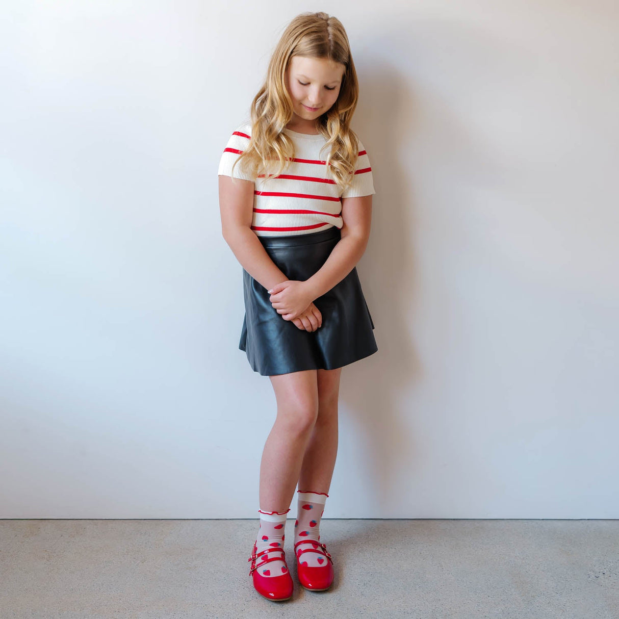 Miss Mary Flat in Red Patent - Kids from Yosi Samra