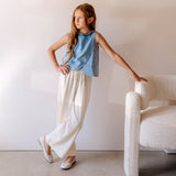 Miss Sadie Ballet Flat in Bone - Kids from Yosi Samra