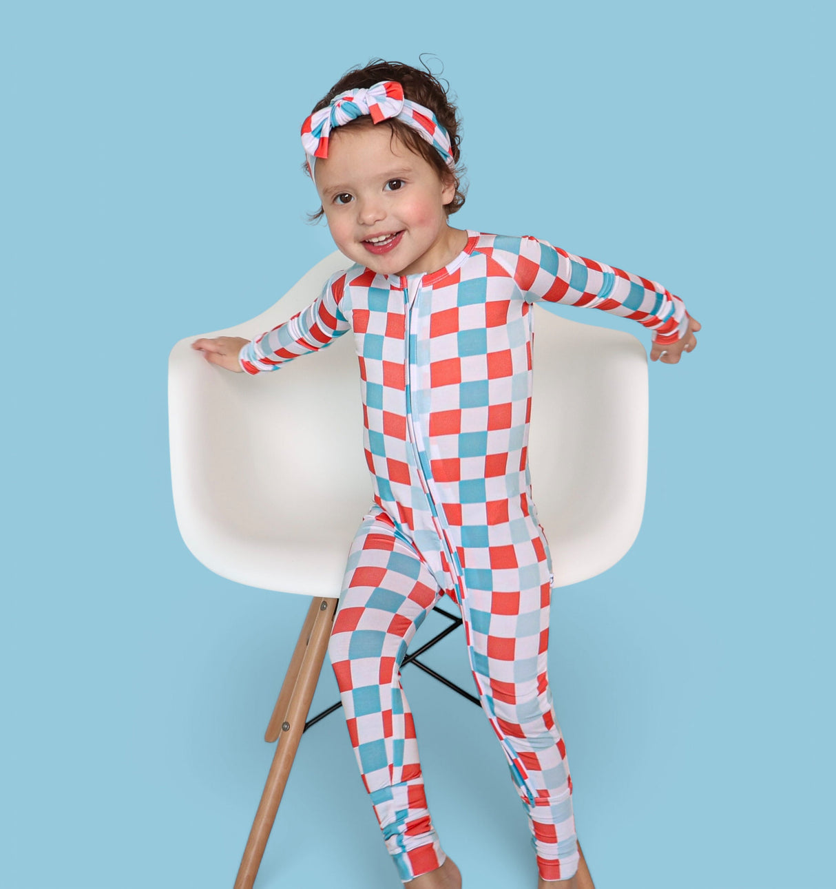 USA CHECKERS DREAM ROMPER from DREAM BIG LITTLE CO