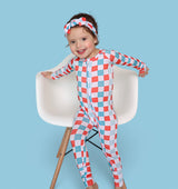 USA CHECKERS DREAM ROMPER from DREAM BIG LITTLE CO