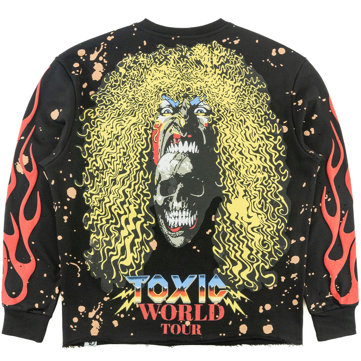 F4120 Toxic World Crewneck Sweatshirt  - Black From Makobi Jeans USA