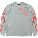 F4120 Toxic World Crewneck Sweatshirt  - Gray From Makobi Jeans USA
