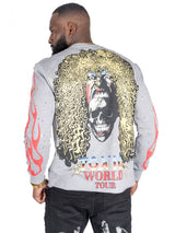 F4120 Toxic World Crewneck Sweatshirt  - Gray From Makobi Jeans USA