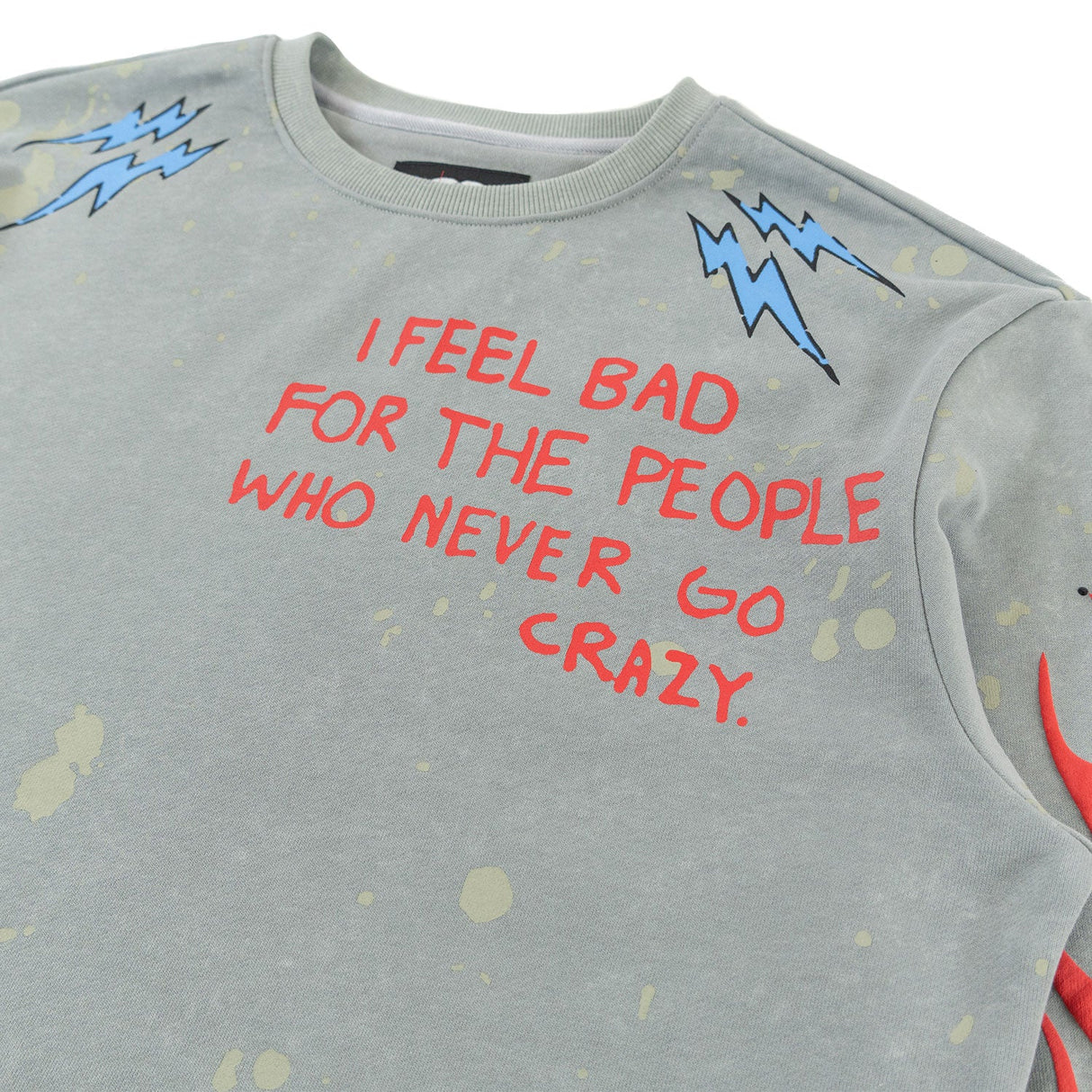 F4120 Toxic World Crewneck Sweatshirt  - Gray From Makobi Jeans USA