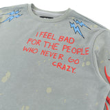 F4120 Toxic World Crewneck Sweatshirt  - Gray From Makobi Jeans USA