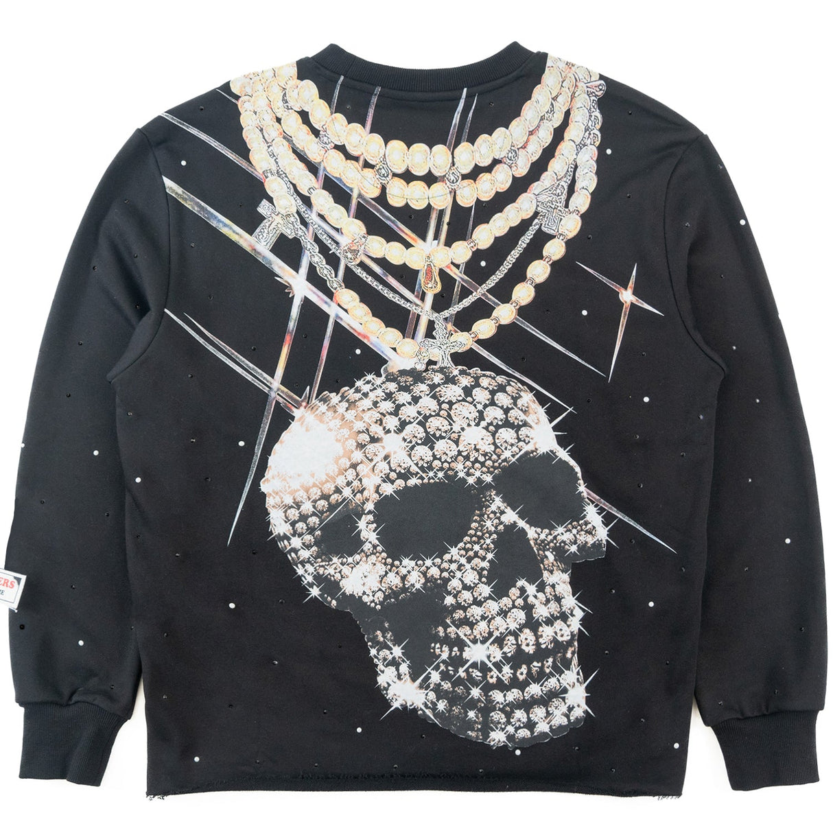 F4121 Sinners Welcome Crewneck Sweatshirt - Black From Makobi Jeans USA