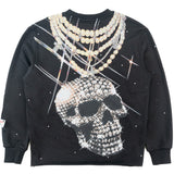 F4121 Sinners Welcome Crewneck Sweatshirt - Black From Makobi Jeans USA