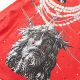 F4121 Sinners Welcome Crewneck Sweatshirt - Red From Makobi Jeans USA