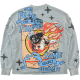 F4330 Heaven Sent Crewneck Sweatshirt - Gray From Makobi Jeans USA