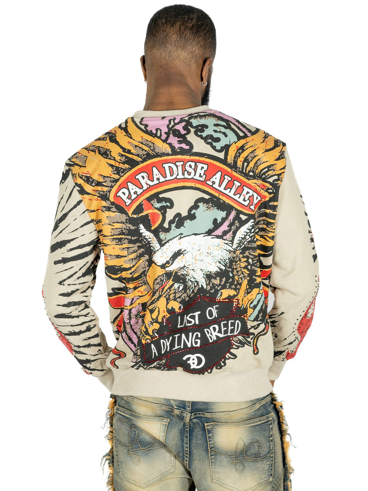 F4360 Dying Breed Crewneck Sweatshirt - Oat From Makobi Jeans USA