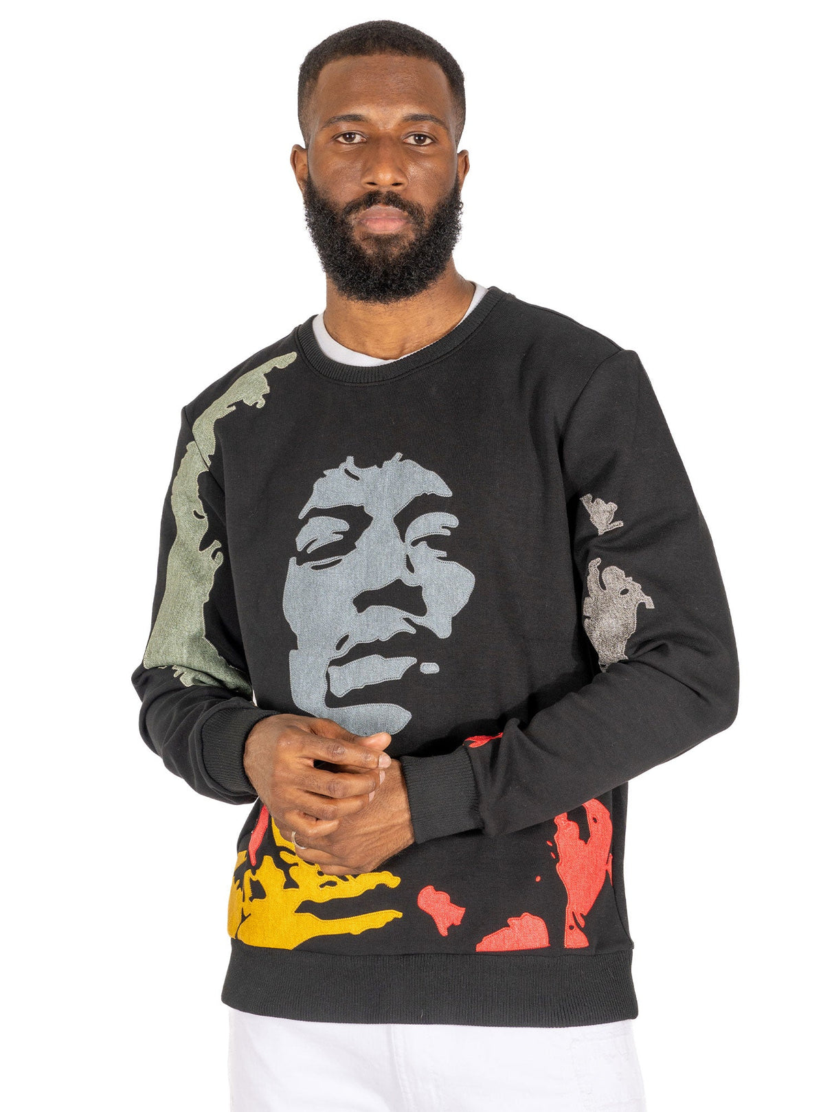 F4789 Hendrix 2024 Crewneck Sweatshirt - Black From Makobi Jeans USA