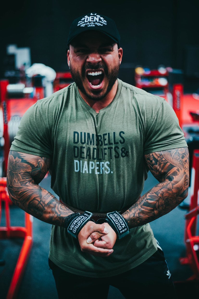 Military Green Triple D T-Shirt from DadBod Apparel